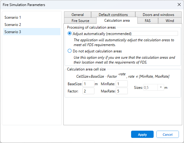 Automatically Adjust Calculation Areas