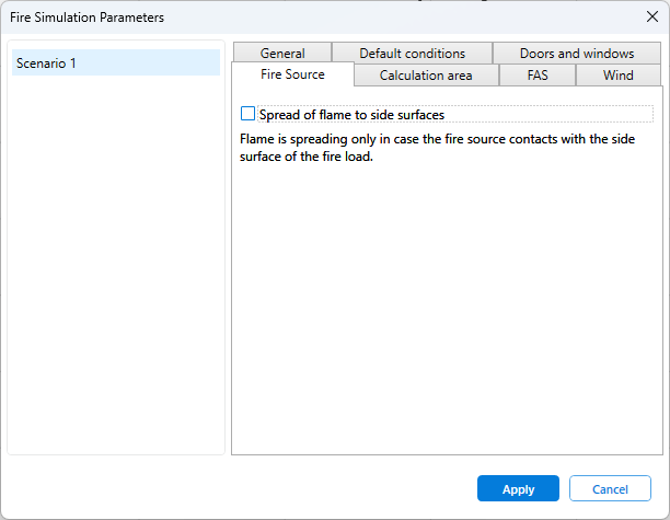 Fire Simulation Parameters