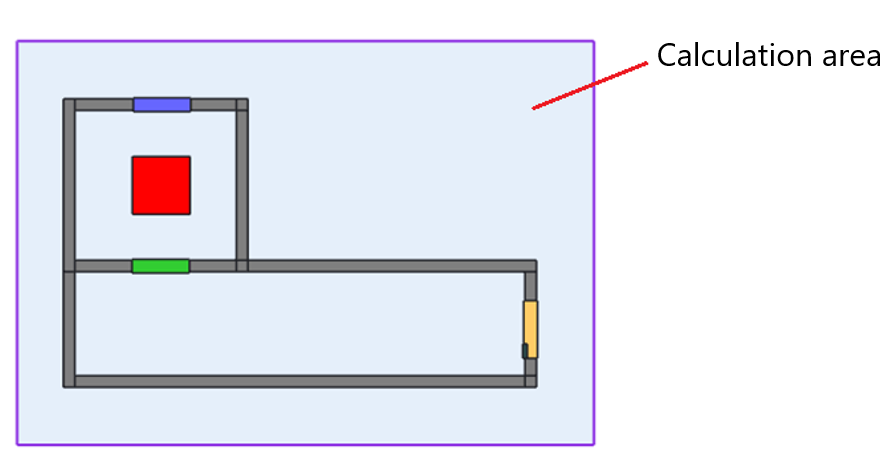 Placing the Calculation Area, Suitable for Correct Simulating of Leakage Operation