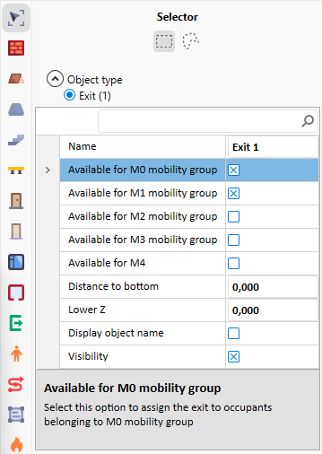 Exit is available to М1, М2 Mobility Groups