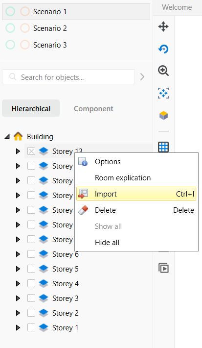 Importing a plan into a project