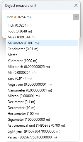 Selecting the measurement unit