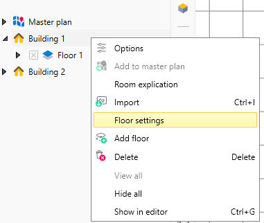 Floor Settings Window