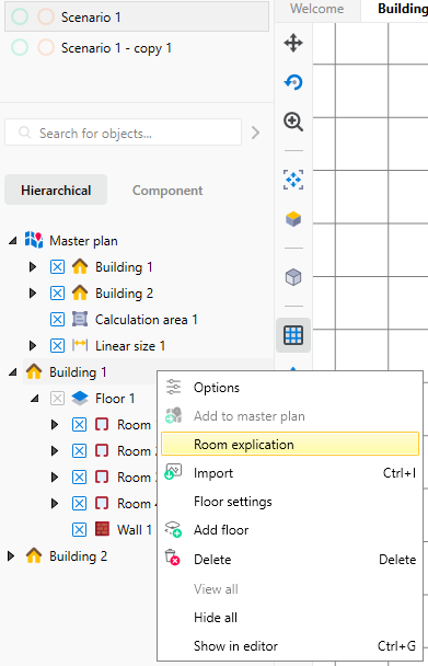 Viewing Room Explication for a Floor