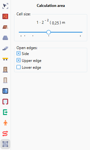 Calculation Area tool Options