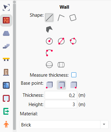 Wall Tool Settings