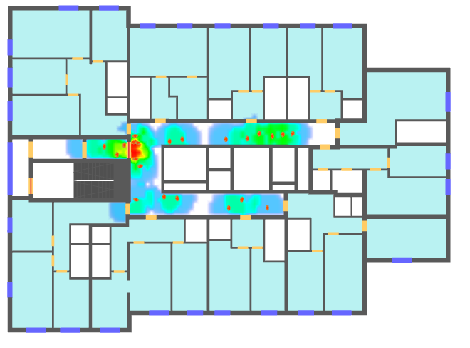 Evacuation Flow Density Map