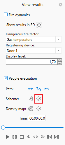 Evacuation Scheme Parameters Button